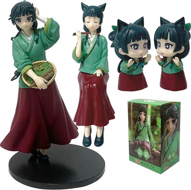 Anime The Apothecary Diaries Maomao Actionfigur Q-Version aus PVC in Schwarz und Multicolor als Kawaii Dekoration und Spielzeug - Bild 1