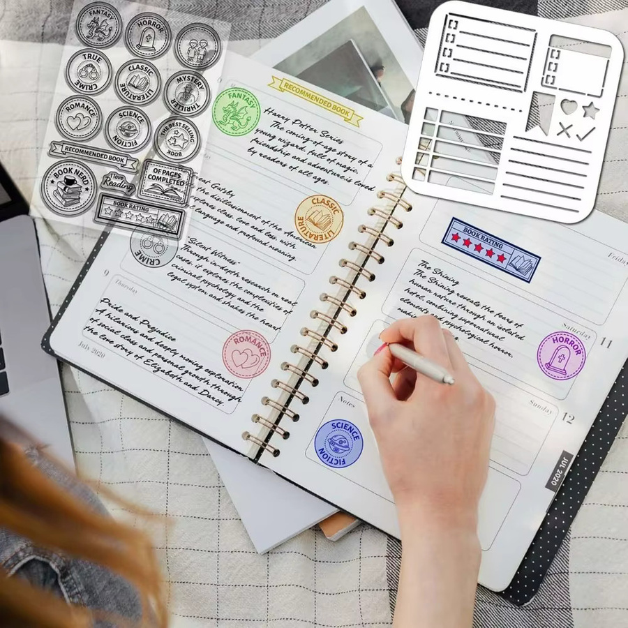 Transparente Lesestempel und PET-Malschablonen aus Kunststoff für die Kartenherstellung und Buchgestaltung - Bild 2