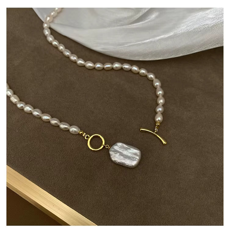 V-best Anhänger Halskette, 14K Gold gefüllt, Perle, Damen - Bild 4