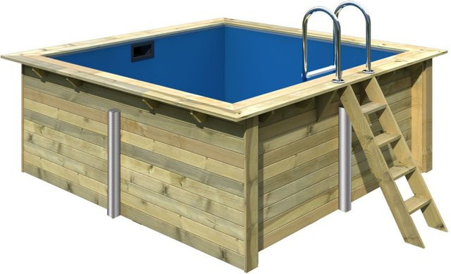 Karibu Rechteckiger KDI Massivholz Pool mit Leitern und Zubehör, B/T: 308,7 x 276,5 cm - Bild 2