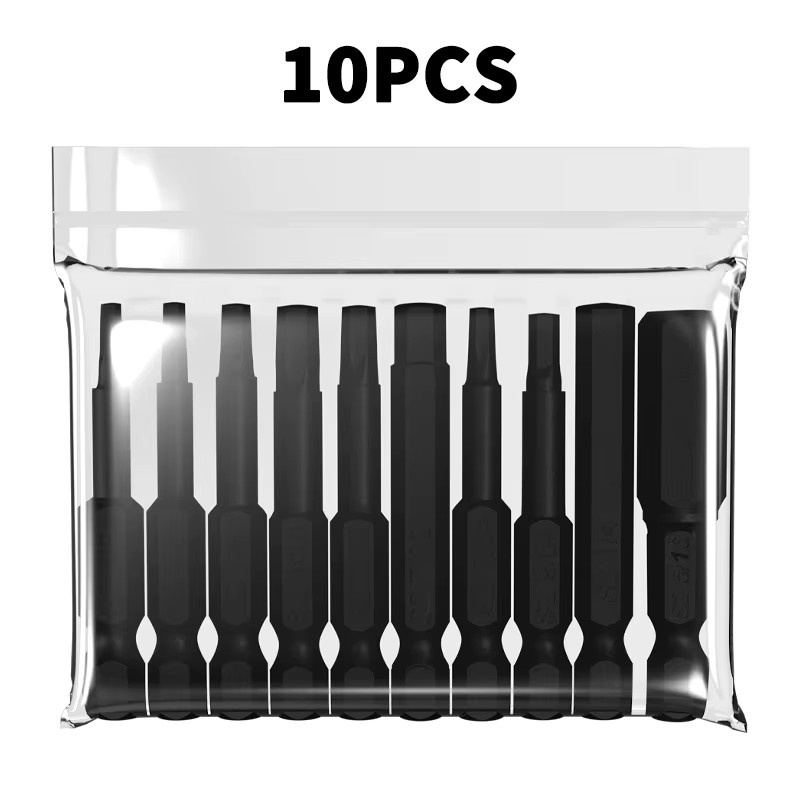 Imperial 10-teiliges Magnetisches Schraubendreher-Bit-Set aus S2-Legierungsstahl in Schwarz mit 1/4 Zoll Sechskantgriff - Bild 3