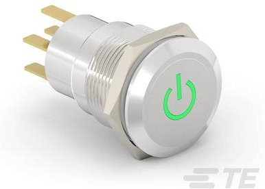 TE Connectivity Push Button Tray in Grün und Silber 7-2213766-4 - Bild 1