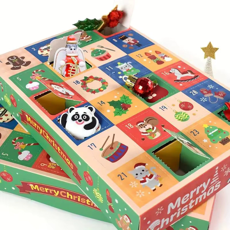 10 Stück ZQNYCY Adventskalender Blind Boxen aus Papier mit 24 Fächern in Mehrfarbig für Kinder und Weihnachtsfeiern - Bild 4