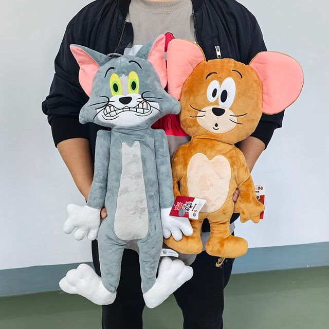 HUGKIS Tom und Jerry Plüschpuppe, Stofftier Spielzeug, 50/60 cm - Bild 1