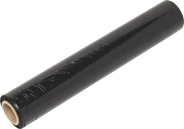 LUX-TOOLS Stretchfolie Schwarz aus LDPE, Breite: 0,5 m, Länge: 120 m - Bild 1