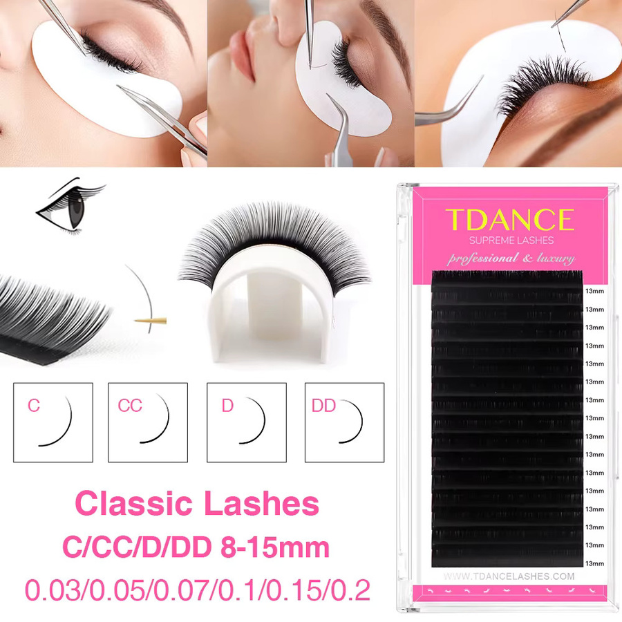 TDANCE Wimpernverlängerung, künstliche Nerz-Wimpern, Black, Unisex - Bild 2