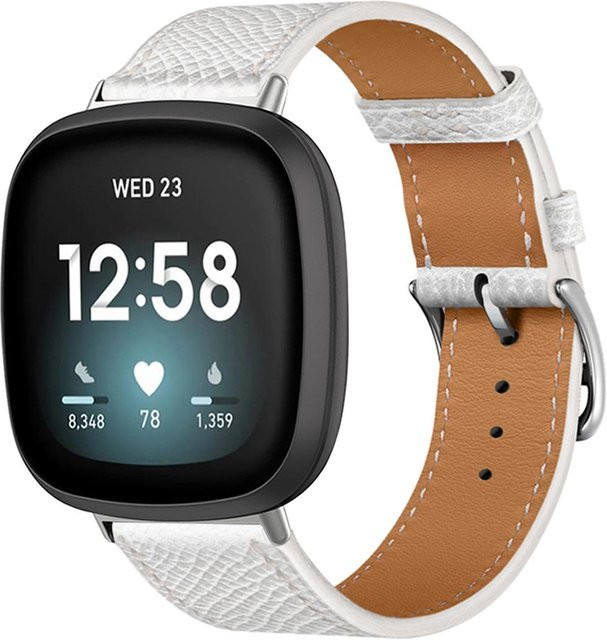 LUJING Uhrenarmband Leder, Weiß, Unisex - Bild 1