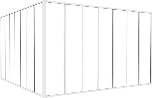 Vente-unique Glaswand Bayview in Weiß aus Aluminium und Glas, Breite: 210 cm - Bild 1
