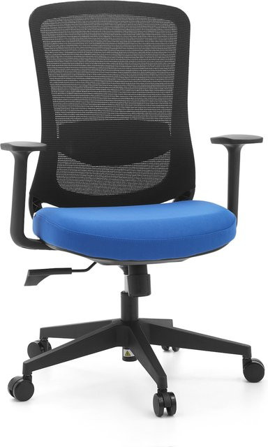 hjh OFFICE Home Office Bürostuhl Sedito mit Armlehnen aus Stoff und Netzstoff - Bild 1