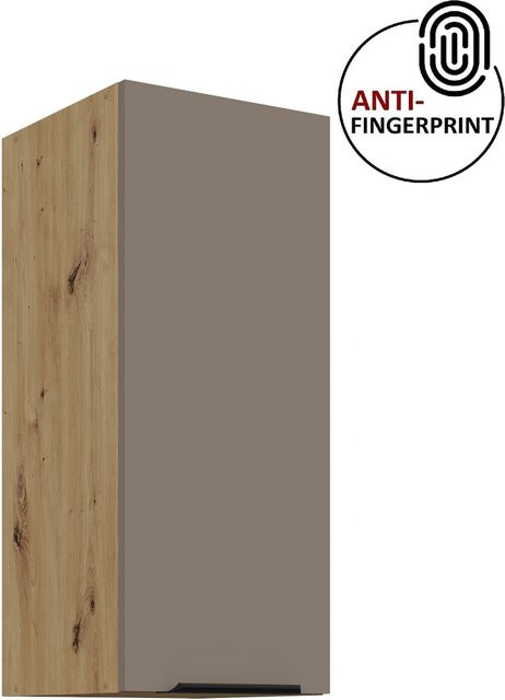 Küchen Hängeschrank ARIA Sandgrau matt mit Einlegeböden und Anti-Fingerprint-Beschichtung, Breite: 30 cm, Höhe: 72 cm - Bild 1