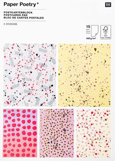 Rico Design Paper Poetry Postkartenblock Crafted Nature multicolor, 15 Stück - Bild 1