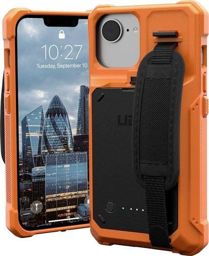 Urban Armor Gear Schutzhülle für Apple iPhone 17e, iPhone 16e, iPhone 14 und iPhone 13 in Schwarz und Orange WF0000159740 - Bild 1