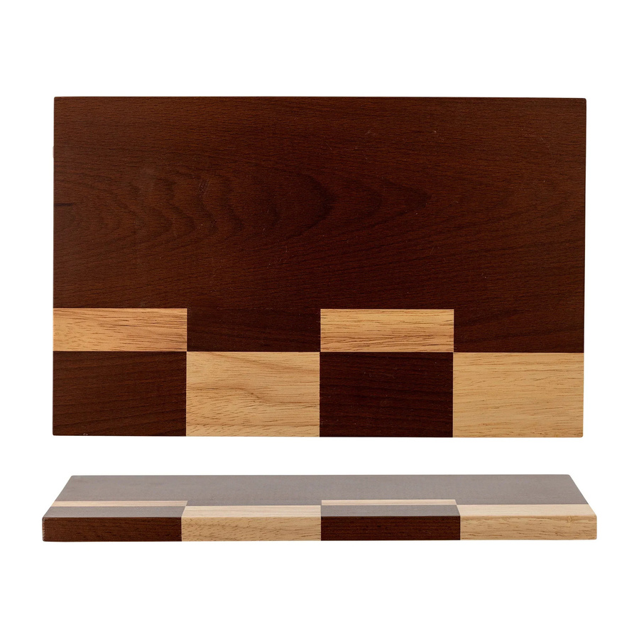 Bloomingville Seldon Schneidebrett aus Gummibaumholz braun B: 22,0 cm, H: 22,0 cm, T: 1,5 cm - Bild 1