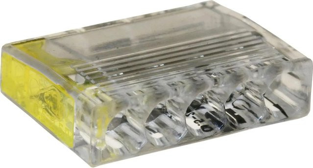 ViD Verbindungsdosenklemme Gelb für 5 x 0,5 mm² bis 2,5 mm², 100 Stück - Bild 1