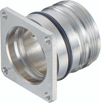 HARTING Wanddurchführungsgehäuse 09151000307 aus Messing in Silber - Bild 1