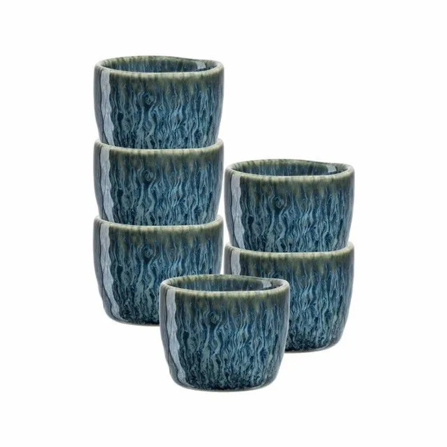 Leonardo Matera Eierbecher aus Keramik Blau 6er Set Durchmesser: 5,2 cm - Bild 2