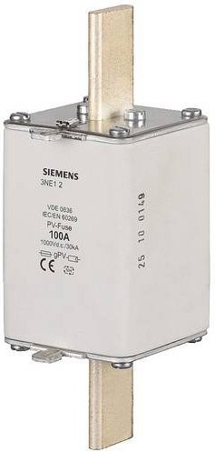 Siemens Photovoltaik-Sicherung 125A 3NE1222-4 Silber 2er-Pack - Bild 1