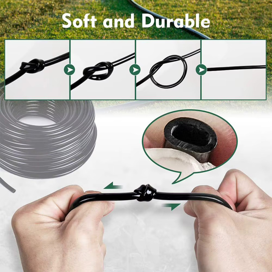 Schwarzer Tropfbewässerungsschlauch mit Inline-Tropfern für dein DIY-Gartenbewässerungssystem, Länge: 5 m - Bild 2