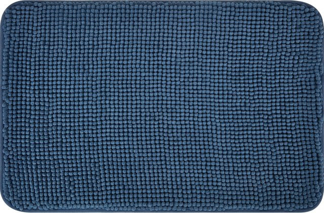 baliv Badematte aus Polyester in Dunkelblau, rutschfest, B: 40 cm, T: 60 cm - Bild 1