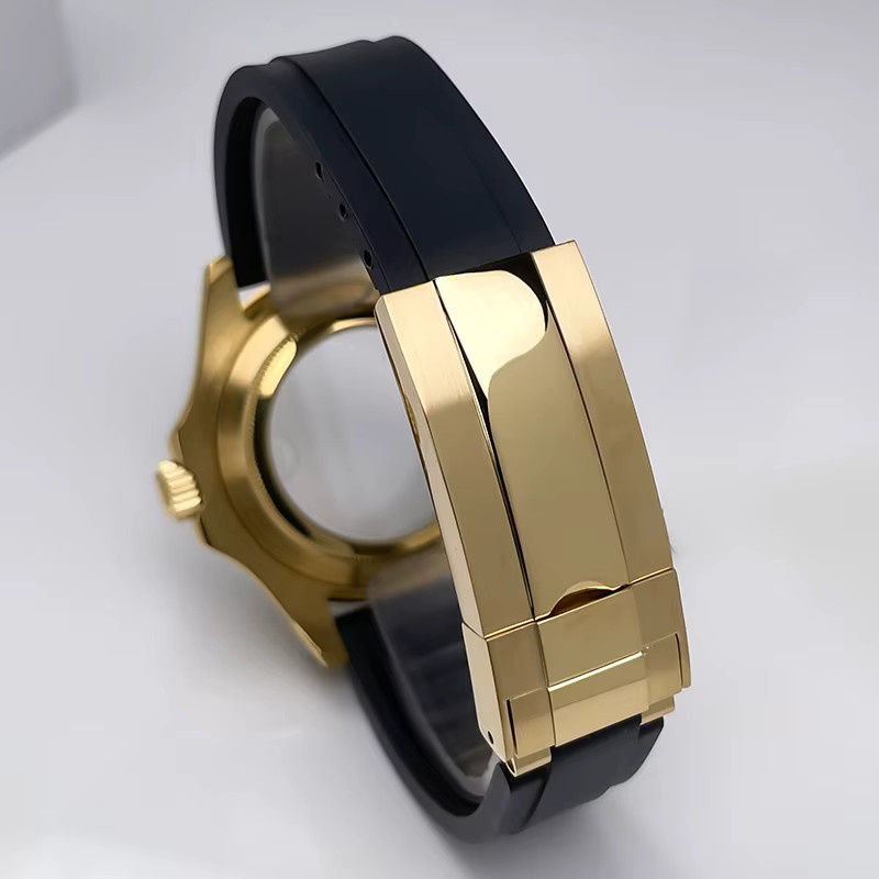 YM Design Armbanduhr Gold, Kautschukarmband, 40 mm, Unisex - Bild 3