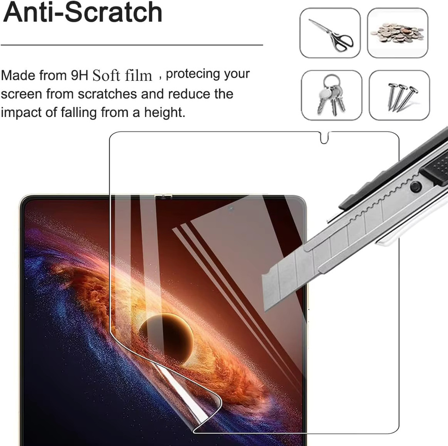 6in1 Hydrogel-Schutzfolien-Set für HONOR Magic V6 PNM-AN, inklusive Innenbildschirm, Außenbildschirm und Kamerafolie, transparent - Bild 2