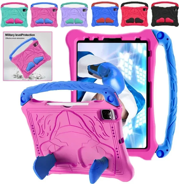 Stoßfeste Kinder-EVA-Tablet-Hülle mit Ständer für Apple iPad Air, Pro und Mini in Pink - Bild 1