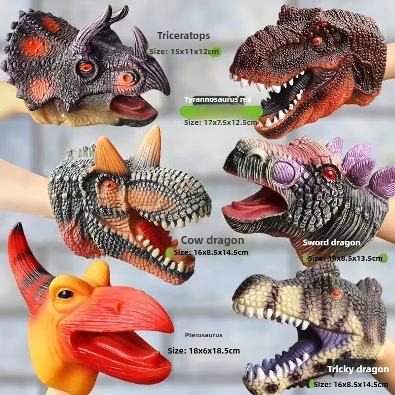 JL FASHION Handpuppen Dinosaurierkopf, T-Rex, Plüsch / Textil - Bild 3