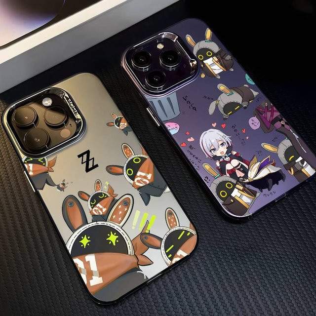 Aurora Bangboo Handyhülle für iPhone 11 bis iPhone 17 Pro Max, mehrfarbig, mattes Laser-Design - Bild 1