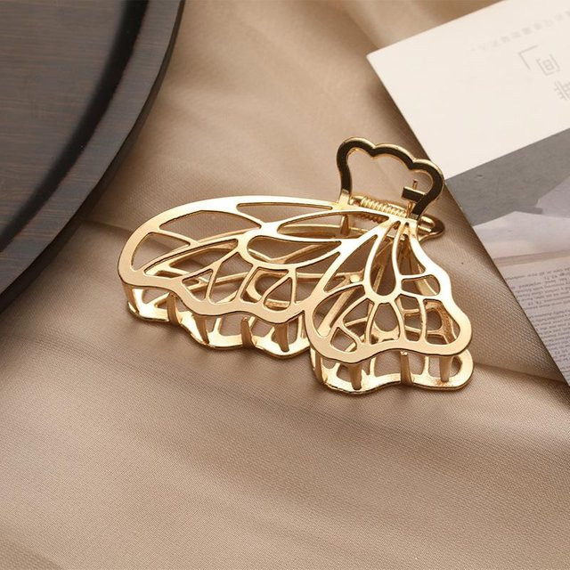 YULIN Haarklammer Damen, Goldlegierung, Geometrisch, Quadratisch - Bild 1