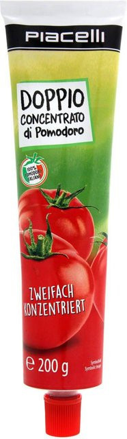 Piacelli Doppelt Konzentriertes Tomatenmark Tube 200 g - Bild 1