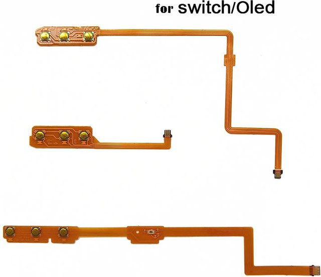 Ersatzteil-Set für Nintendo Switch Lite und Nintendo Switch OLED mit Flexkabel, Lautstärketaste und Ein-/Aus-Schalter in Orange - Bild 1