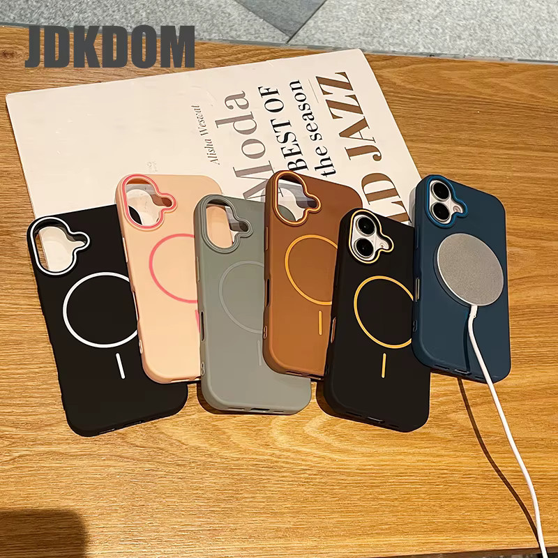 JDKDOM Magnetische Hautsensor Handyhülle für iPhone 17 Air 16 15 14 Plus 13 12 11 Pro Max Stoßfeste Schutzhülle in Blau - Bild 3