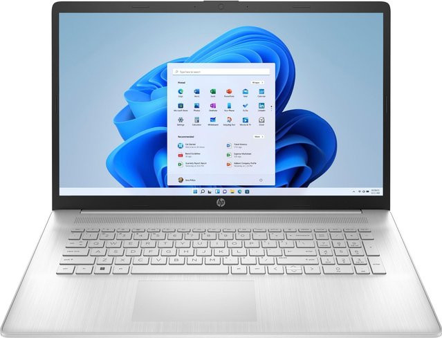 HP Laptop 17-cp2640ng in Natursilber mit 17,3 Zoll Full HD IPS Display, AMD Ryzen 3 7320U, 8 GB RAM und 512 GB SSD, Windows - Bild 1