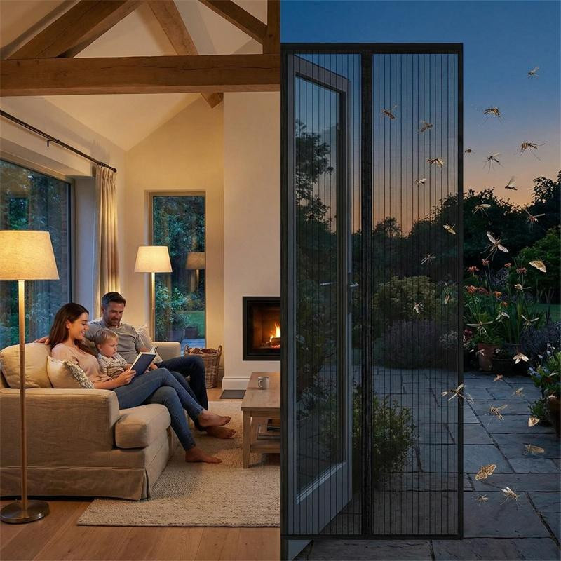 Magnetisches Fliegengitter für Türen und Fenster von Sufdarj Home Textiles in Kaffeebraun, Breite: 90 cm, Höhe: 240 cm - Bild 10