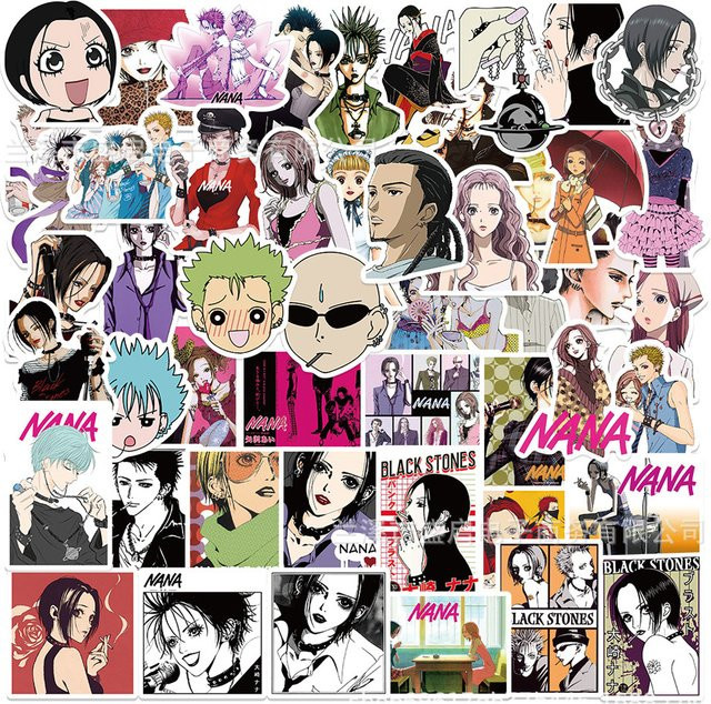 50 Stück NANA Graffiti Aufkleber Oosaki Nana Sticker in Multicolour für DIY Tagebuch, Handyhülle und Scrapbook - Bild 1
