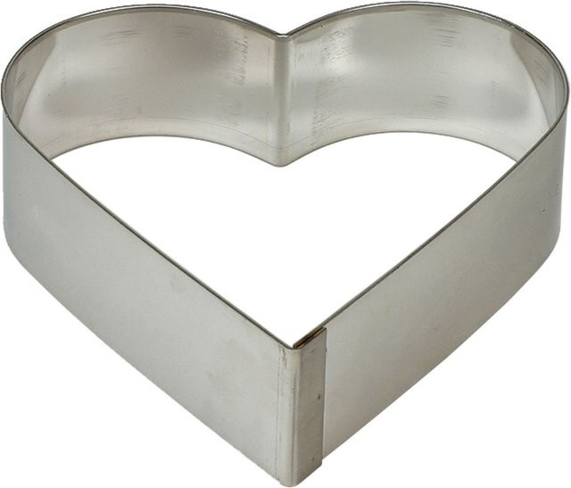 Schneider Tortenring Herz in Silber aus Aluminium, Höhe: 5 cm, Durchmesser: 22 cm - Bild 1