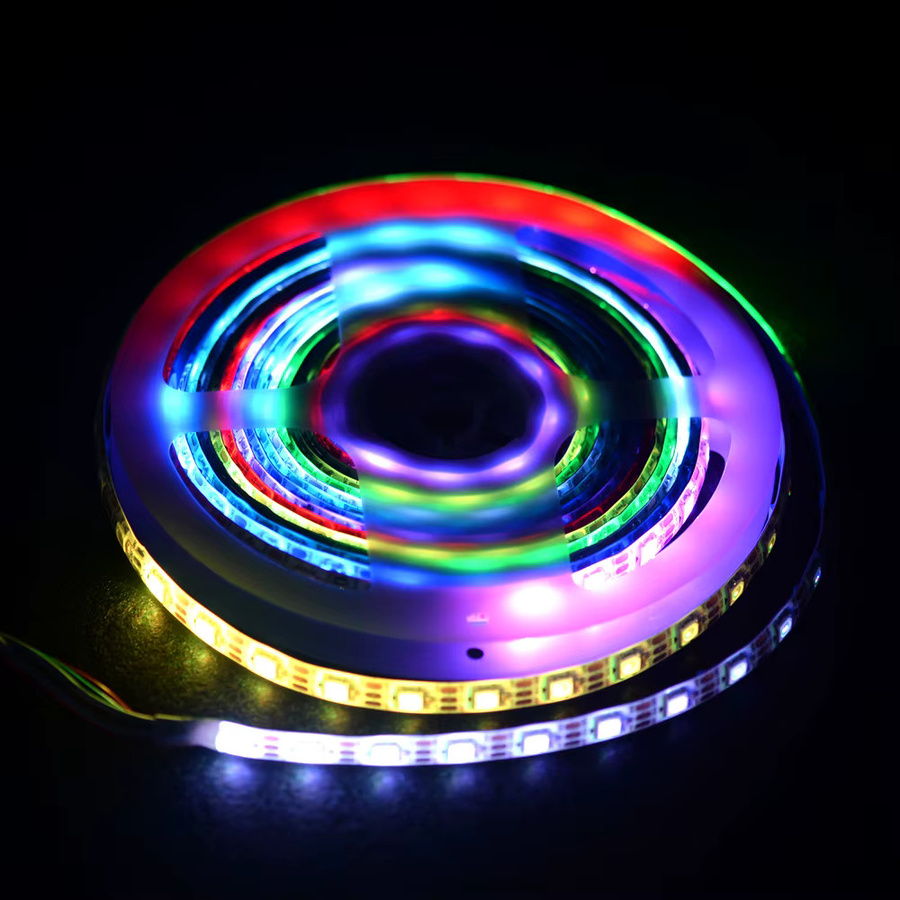 Adressierbarer WS2811 SPI RGB LED-Streifen für Dekoration, intelligente Pixel-Lichtband mit schwarzer oder weißer Leiterplatte, DC12V/24V - Bild 3