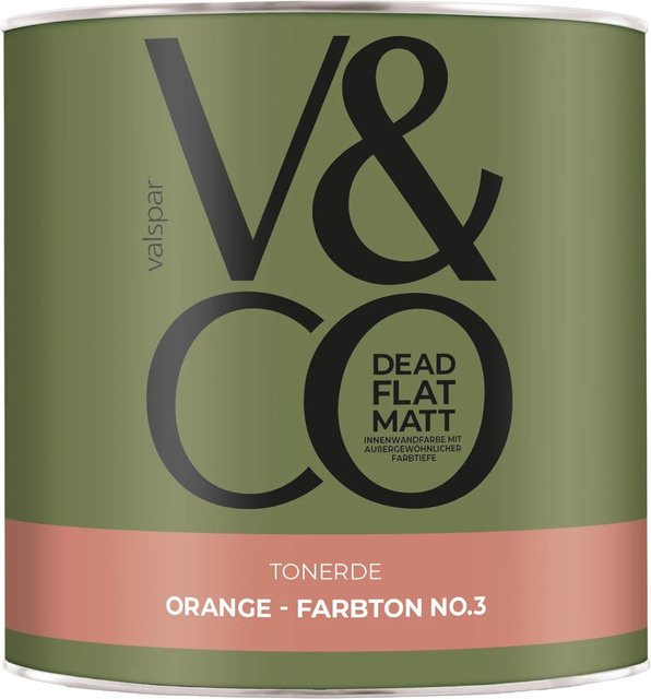 V&CO Premium-Innenfarbe Dead Flat Matt in Orange, konservierungsmittelfrei, 2,5 l - Bild 1