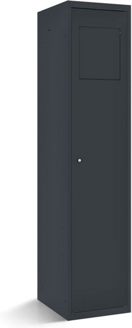 rotstahl Wäschesammelschrank mit Einwurfklappe in Anthrazit, B/T/H: 40 x 50 x 180 cm - Bild 1