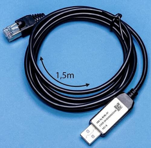 ABB BCBL-01 Kabel mit USB-C und Ethernet/LAN in Schwarz - Bild 1