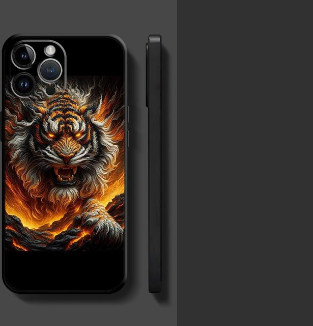 Handyhülle mit Tiger-Design für Apple iPhone 11 bis iPhone 17 Pro Max in Multicolour - Bild 1