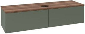 V&B Waschtischunterschrank Antao ohne Frontstruktur, grau lackiert, Wandmontage, Breite: 160 cm, Tiefe: 50 cm - Bild 1