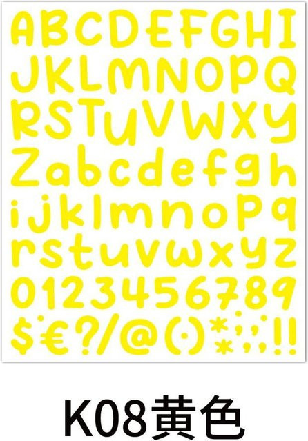 Binchi Selbstklebende Buchstaben und Zahlen Aufkleber Set, 5 Stück, Gelb, Kunststoff, Multipurpose für Briefkasten, Schilder, Haus und Autos - Bild 1
