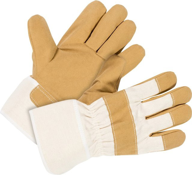 LUX-TOOLS Arbeitshandschuh aus Polyester in Braun-Beige Größe 10 für Erwachsene - Bild 1