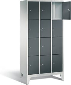C + P Möbelsysteme Garderobenschrank Classic in Anthrazitgrau und Lichtgrau, H: 185 cm, B: 90 cm, T: 50 cm - Bild 1