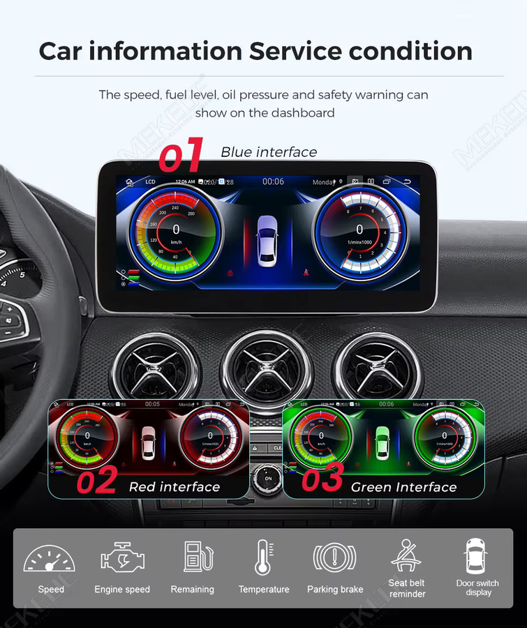 MEKEDE Wireless CarPlay und Android Auto Multimedia-Autoradio für Mercedes Benz E-Klasse W212 S212 NTG 4.0 4.5 5.0, 10,25 Zoll, Schwarz, mit Bluetooth, GPS und WiFi - Bild 4