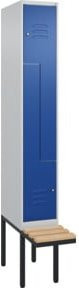 C+P Z-Spind Classic PLUS Sitzbank mit 2 Fächern und Zylinderschloss, Buche-Hartholz, B/H/T: 212 x 81,5 x 30 cm