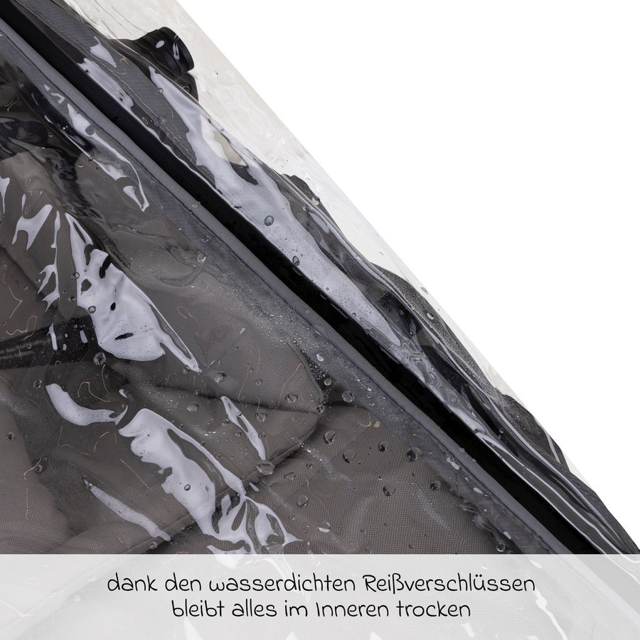 ABC Design Regenschutz 4 Seasons Sport für Kombi-Kinderwagen grau mit Reflexionsfunktion - Bild 7