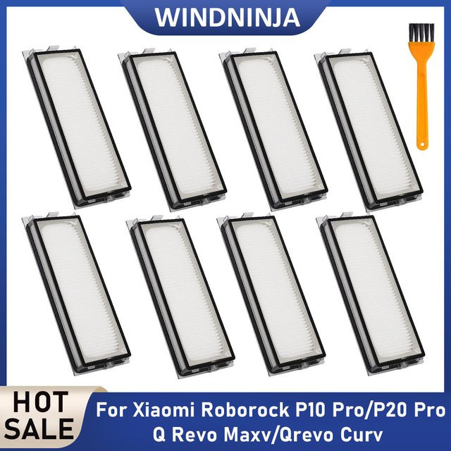 Roborock HEPA-Filter Ersatzset für P10 Pro, P20 Pro, Qrevo Curv und Qrevo Maxv in Weiß - Bild 1