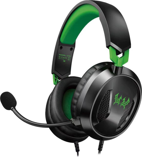 FocusOnPC Gaming-Headset mit Mikrofon und 40-mm-Treibern, Blau - Bild 1